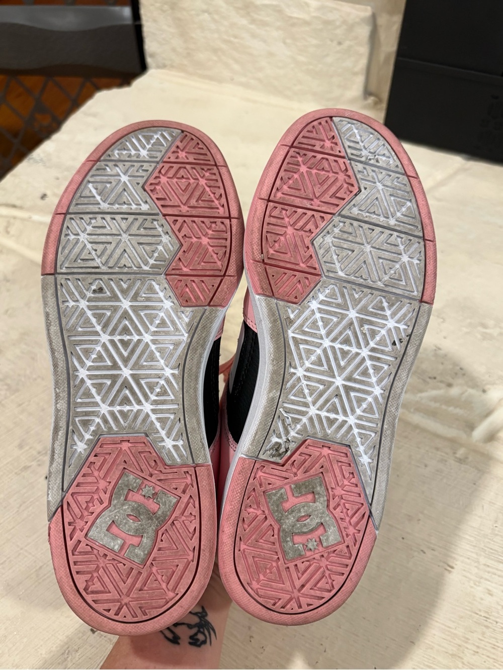 DC Pink White and Black Skate Sneakers - Picture 5 of 5